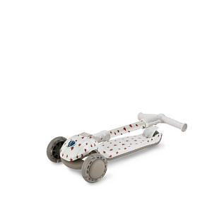 Самокат со светящимися колесами Vanilla Copenhagen "Ladybug", серый, маленький